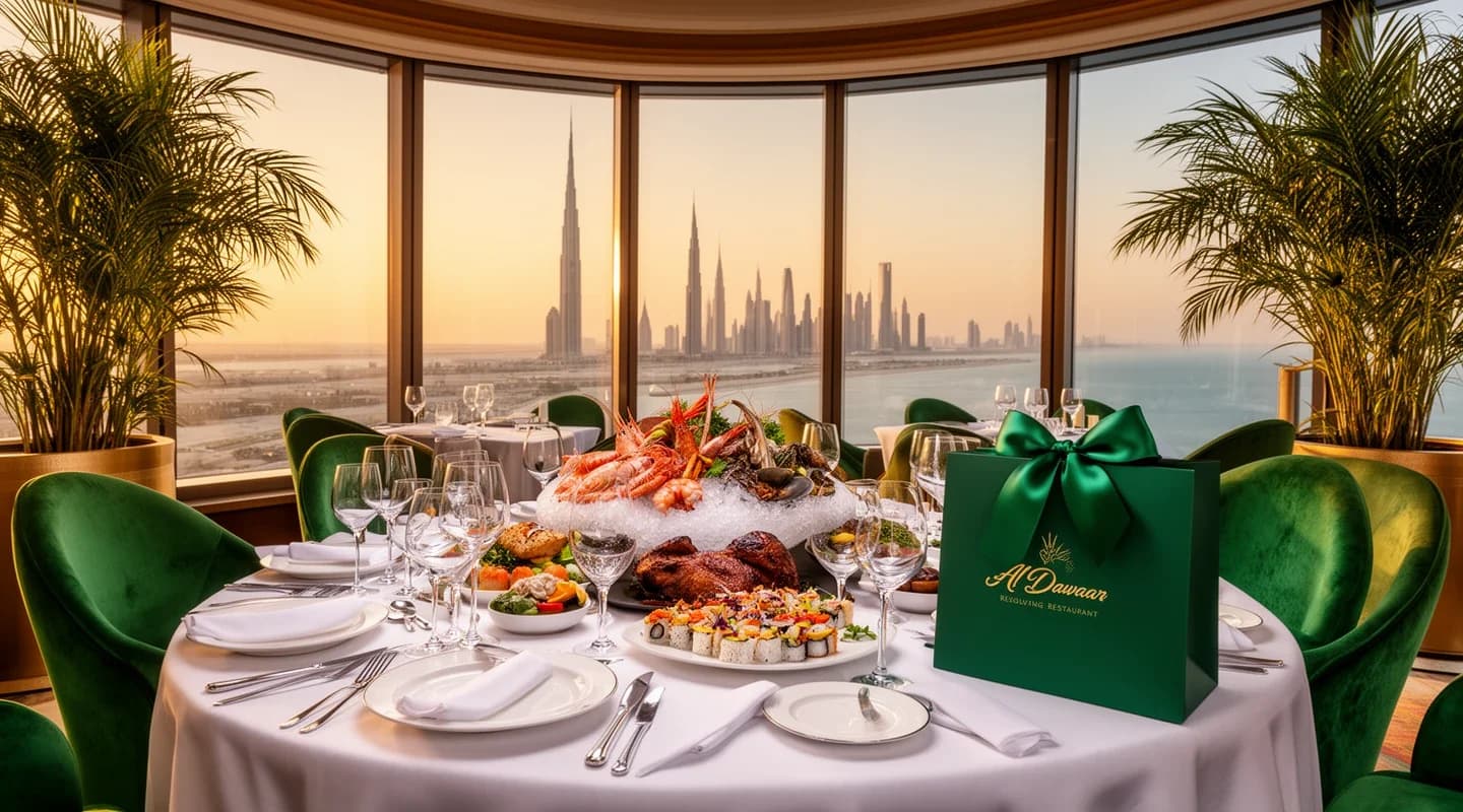 50% birthday discount on food, up to four people — Al Dawaar Revolving Restaurant