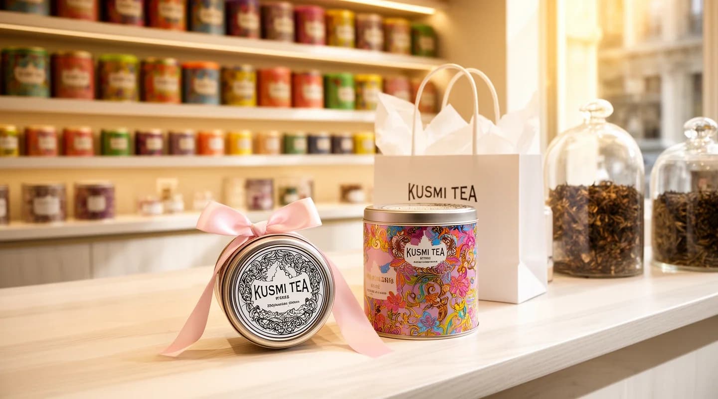 Boîte de thé Kusmi Tea de 20 g offerte sous condition d’achat.