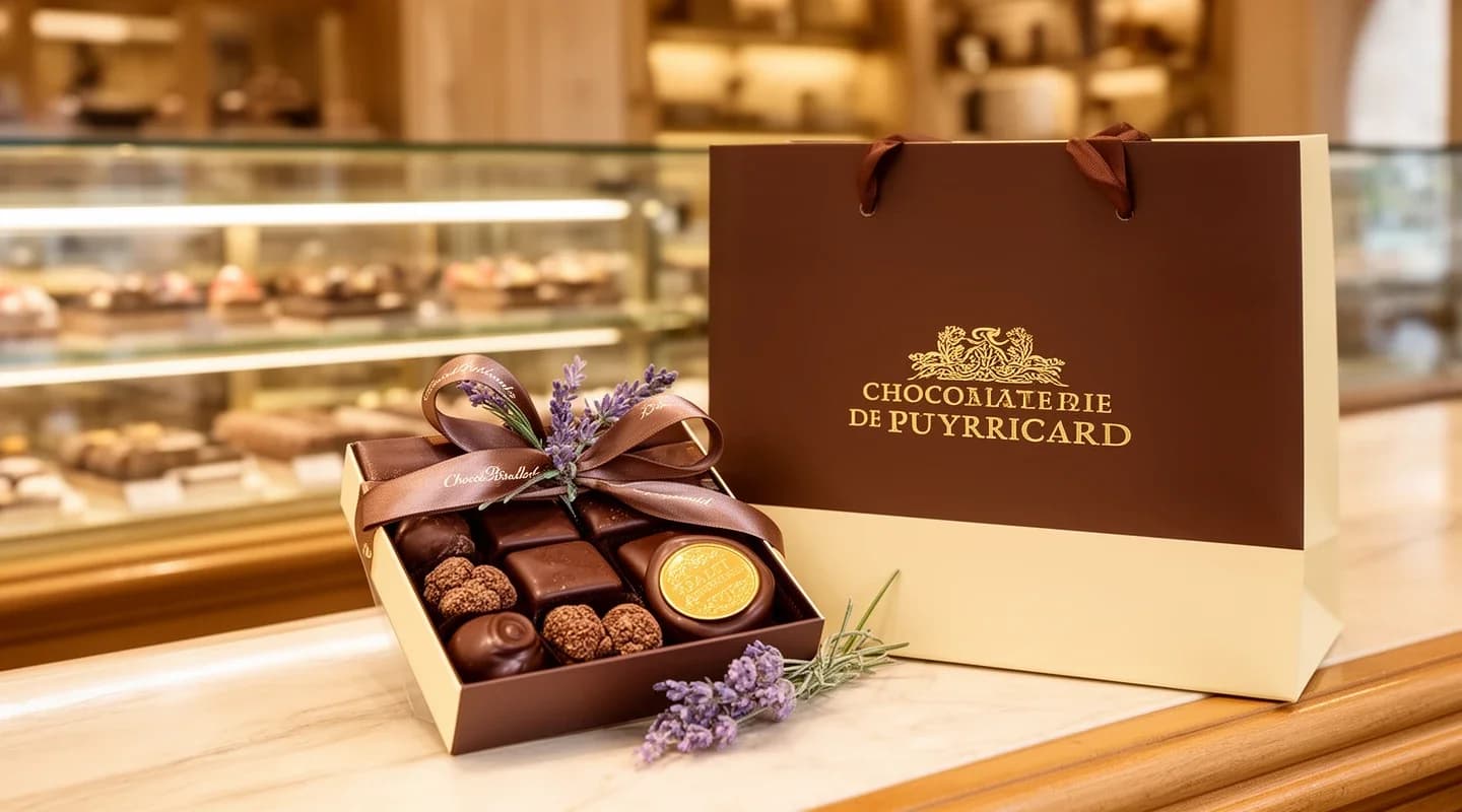 Un ballotin de 100 g de chocolats offert.